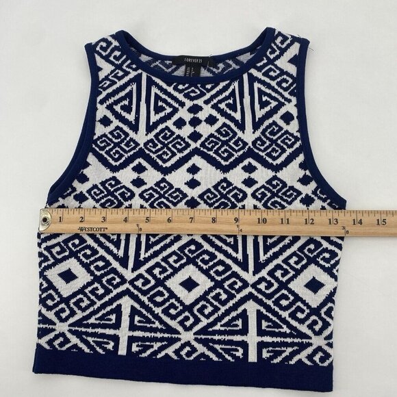 Forever 21 Knit Crop Top Aztec Southwestern Size Small NWT - Picture 5 of 8